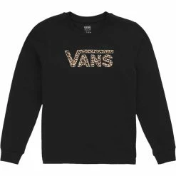 Coupon 🛒 Vans Flying V Leopard Long Sleeve Shirt Girls' 🧨