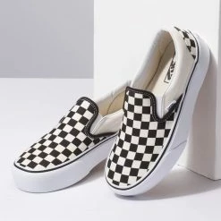 Deals 🧨 Vans Classic Checkerboard Pack Slip On Skate 👟 Shoe Toddlers' 🤩 -Vans Sales Shop BLWHCHWH D2