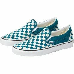 Promo 🎁 Vans Classic Checkerboard Pack Slip On 👟 Shoe ⌛ -Vans Sales Shop CHBLCOTRWH D1