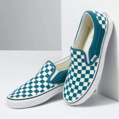 Promo 🎁 Vans Classic Checkerboard Pack Slip On 👟 Shoe ⌛ -Vans Sales Shop CHBLCOTRWH D3