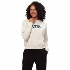 Hot Sale ⭐ Vans Flying V Boxy Crew Sweatshirt Women's 🤩 -Vans Sales Shop SAN 1