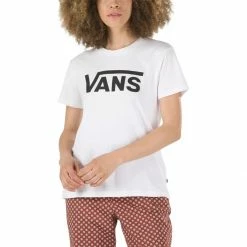 Wholesale 😍 Vans Flying V Crew T Shirt Women's 👏 -Vans Sales Shop WHI 10