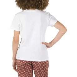 Wholesale 😍 Vans Flying V Crew T Shirt Women's 👏 -Vans Sales Shop WHI D1 9